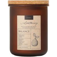 KASA Apothecary Balance kandela, edalontzi marroia taparekin, bergamota, Ø8x10 cm, 220 gr
