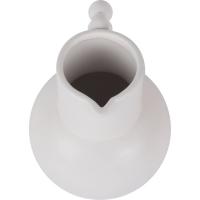 Jarrón con asa de bolas, cerámica blanca KASA, 19x16,5x20,5 cm