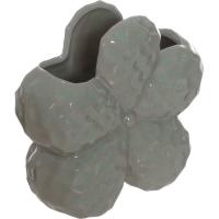 Jarrón de cerámica verde con forma de flor KASA, 14x6 cm