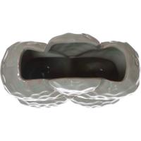 Jarrón de cerámica verde con forma de flor KASA, 14x6 cm
