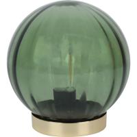 Lámpara Led, bola de cristal verde KASA, Ø17,7x19 cm