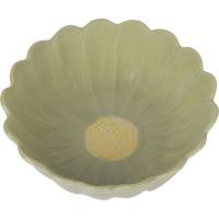 Fuente de cerámica verde, forma de flor KASA, Ø15,5x6 cm