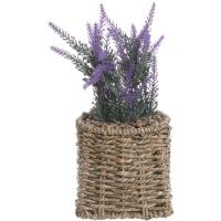 Planta de Lavanda artificial en maceta de paja KASA, Ø13x30 cm