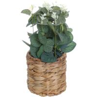 Planta artificial: Jacinto en maceta de paja KASA, Ø10,5x26 cm