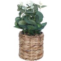 Planta artificial: Jacinto en maceta de paja KASA, Ø10,5x26 cm
