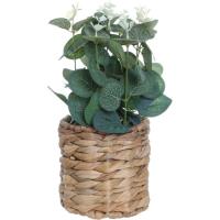 Planta artificial: Jacinto en maceta de paja KASA, Ø10,5x26 cm
