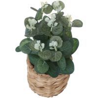 Planta artificial: Jacinto en maceta de paja KASA, Ø10,5x26 cm