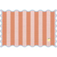 Salvamantel individual rectangular, polipropileno, a rayas, naranja KASA, 45x30 cm