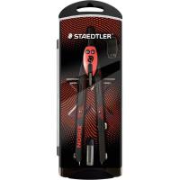Compas Norix metalico de precision, ajuste por Rueda Central, rojo STAEDTLER Compas Norix metalico de precision, ajuste por Rueda Central, rojo STAEDTLER