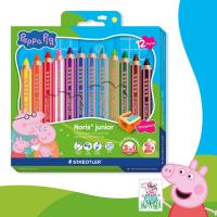 Estuche de cartón lápices Peppa Pig STAEDTLER, 12 colores+ afilalápices.