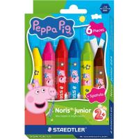 Estuche de cartón ceras edición diseño Peppa Pig STAEDTLER, 6 colores+espátula