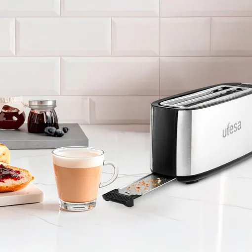 Tostador Toastie Duo Plus, 2,0 ranuras, Plata, 1400W UFESA