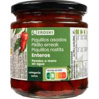 Pimiento de piquillo entero tradicional EROSKI, frasco 320 g