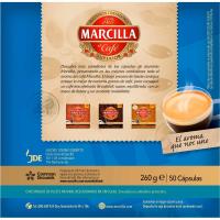 Café descafeinado compatible Nespresso MARCILLA, caja 50 uds