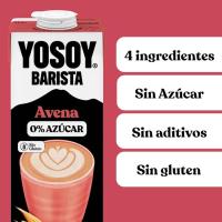 Bebida de avena barista 0% YOSOY, brik 1 litro
