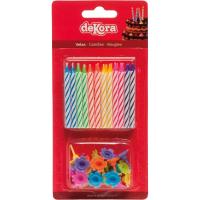 24 Velas de colores DEKORA, 1 ud 24 Velas de colores DEKORA, 1 ud
