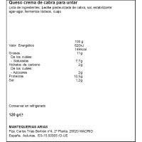 Queso blanco de untar 100% cabra SAN MILLAN, tarrina 120 g