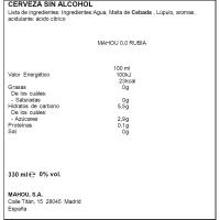 MAHOU 0,0 garagardoa, lata 33 cl