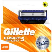 GILLETTE FUSION SPORT 5 bizarra mozteko makina kargagailua, 4 ale