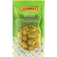 Aceituna manzanilla verde sin hueso LA ESPAÑOLA, bolsa 75 g Aceituna manzanilla verde sin hueso LA ESPAÑOLA, bolsa 75 g