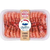 Gamba cocida de Huelva DELFÍN, bandeja 200 g Gamba cocida de Huelva DELFÍN, bandeja 200 g
