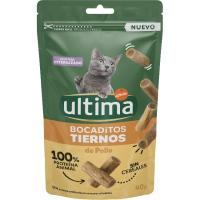 Bocaditos tiernos de pollo para gato ULTIMA, bolsa 40 g