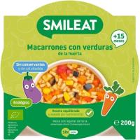 Macarrones con verduras de la huerta SMILEAT, tarrina 200 g