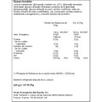 Queso fundico Cheddar TRANCHETTES, lonchas, sobre 225 g