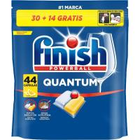 Lavavajillas máquina limón FINISH QUANTUM, bolsa 30+14 dosis
