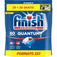 Lavavajillas máquina FINISH QUANTUM, bolsa 30+30 dosis
