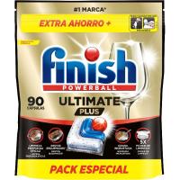 Lavavajillas máquina FINISH ULTIMATE PLUS, bolsa 90 dosis