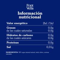 Agua sabor futos rojos FONT VELLA, botella 1,15 litros
