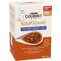 GOURMET katuentzako soup royale izokinarekin, bakailaoarekin, sorta 6x45 g GOURMET katuentzako soup royale izokinarekin, bakailaoarekin, sorta 6x45 g
