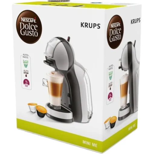 Cafetera cápsulas, KP123BSB Mini Me gris KRUPS Cafetera cápsulas, KP123BSB Mini Me gris KRUPS