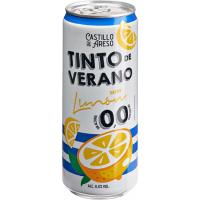 Tinto de verano con limón 0,0 CASTILLO DE ARESO, lata 33 cl Tinto de verano con limón 0,0 CASTILLO DE ARESO, lata 33 cl