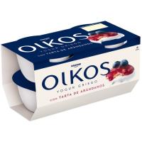 Yogur griego sabor tarta de arándanos OIKOS, pack 4x110 g