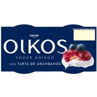 Yogur griego sabor tarta de arándanos OIKOS, pack 4x110 g