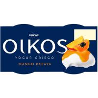 Yogur griego con mango-papaya OIKOS, pack 4x110 g