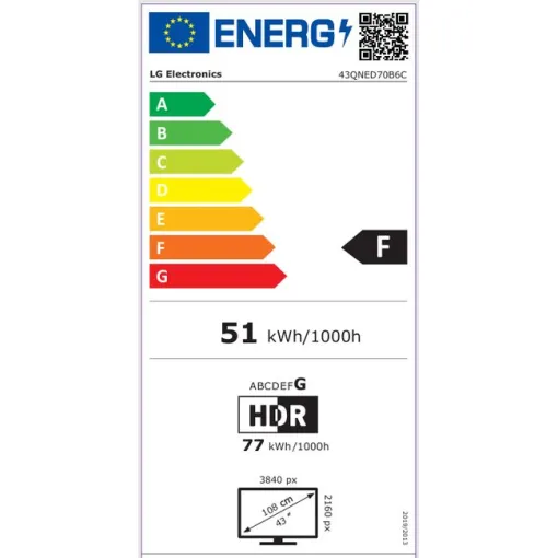 Televisor Qned Miniled 4K 43" Smart 43QNED70B6C LG