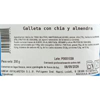 Galleta de mantequilla con chía y almendra GUREAK, bolsa 200 g