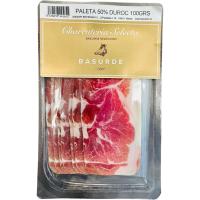 Paleta 50% duroc BASURDE SELECCIÓN, lonchas, bandeja 100 g