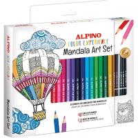 Set Art Mándala, con 48 lápices de colores de mina premium y 50 mándalas ALPINO Set Art Mándala, con 48 lápices de colores de mina premium y 50 mándalas ALPINO