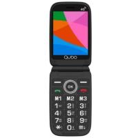 Telefono móvil solo voz, color negro 4G, X-340 QUBO