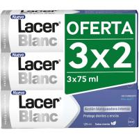 Dentífrico menta LACER BLANC, pack 3x75 ml Dentífrico menta LACER BLANC, pack 3x75 ml