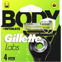 Cargador de afeitar GILLETTE LABS BODY, caja 4 uds