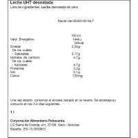 Leche desnatada ASTURIANA, botella 1 litro