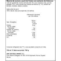 VIANATURE guaiaba, hibiscus eta lima zukua, botila 750 ml