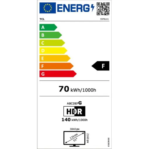 Televisor Miniled de 55" 4K UHD Negro Smart 55P8L TCL