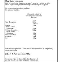 Maíz bio THE REAL, frasco 160 g