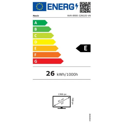 Televisor Led HD 32" negro NVR-8900-32RD2S NEVIR